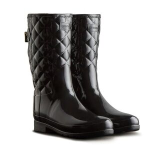 Hunter Women's Adjustable Quilted Refined Slim Fit Short Rain Boots